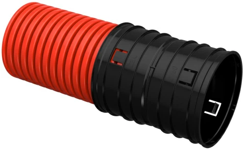 Труба гофрированная двустенная ПНД гибкая тип 450 (SN29) с/з красная d40 мм (100м/уп) Промрукав