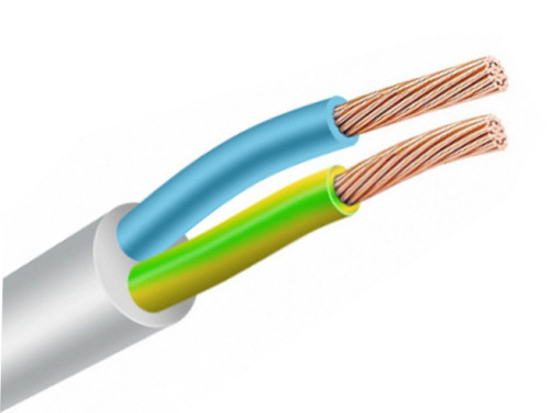 Провод ПВС 2х0,75 бел