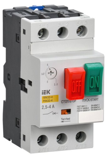 Пускатель ПРК32-4 In=4A Ir=2,5-4A Ue 660В ИЭК