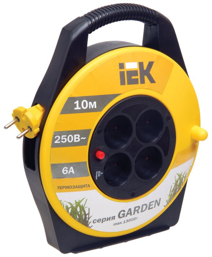 Катушка УК10 с т/з 4 места 2P/10м 2х0,75 мм2 "Garden"